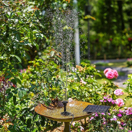 Solar Power Fountain Submersible Floating Water Pump Bird Bath Pond Garden Pool