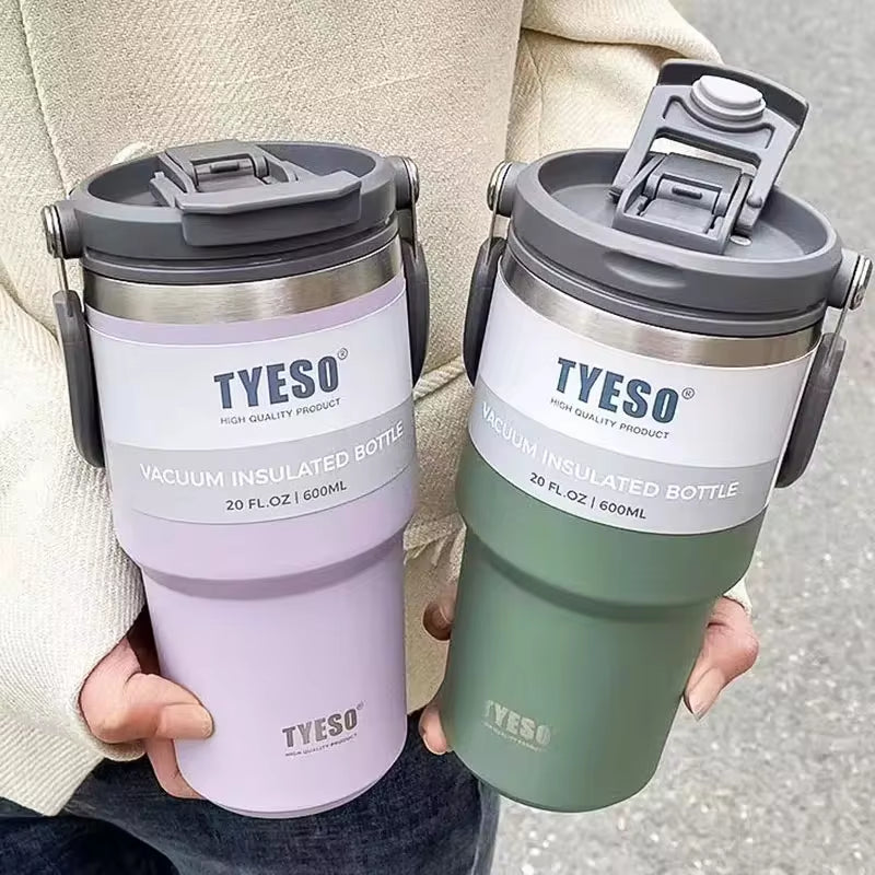 Tyeso Coffee Cup Thermos Bottle Stainless Steel Double-Layer Insulation Cold and Hot Travel Mug Vacuum Flask Car Water Bottle